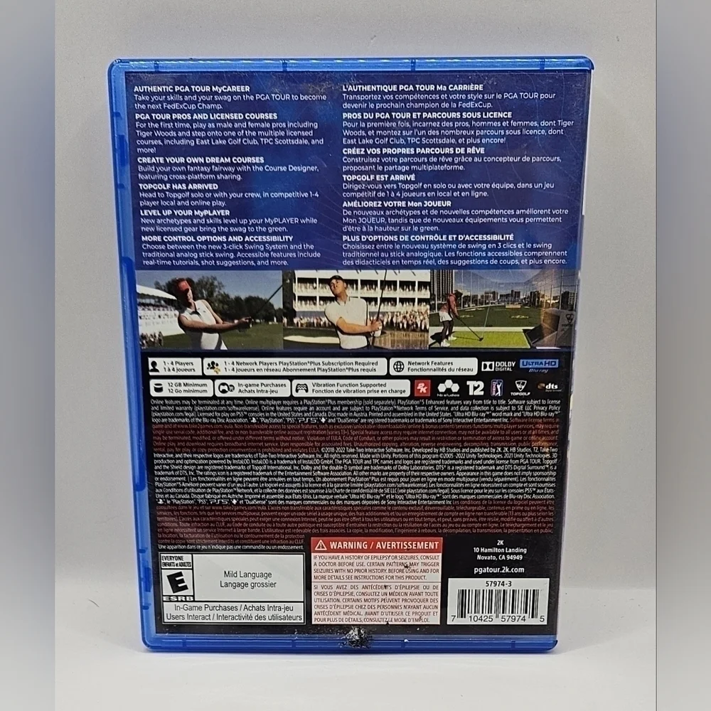 PGA Tour 2K23 PS5 Golf Game Tested Complete With Case - Picture 3 of 9
